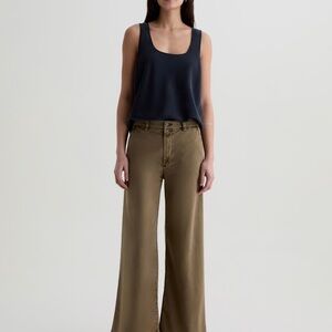 AG Adriano Goldschmied army green Caden Wide Leg Tailored Fit